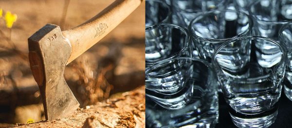 axe throwing vodka tasting 2 in 1 in Krakow, Poland Bumper Ball Experiences